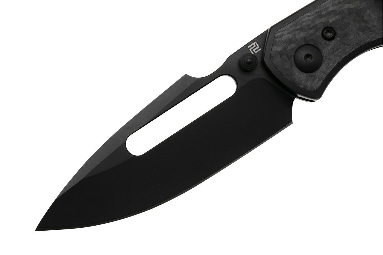 Artisan Cutlery Boa 1862G-CF, PVD S35VN, Titanium Carbon Fiber Inlay zakmes, Johnathan Shaw design