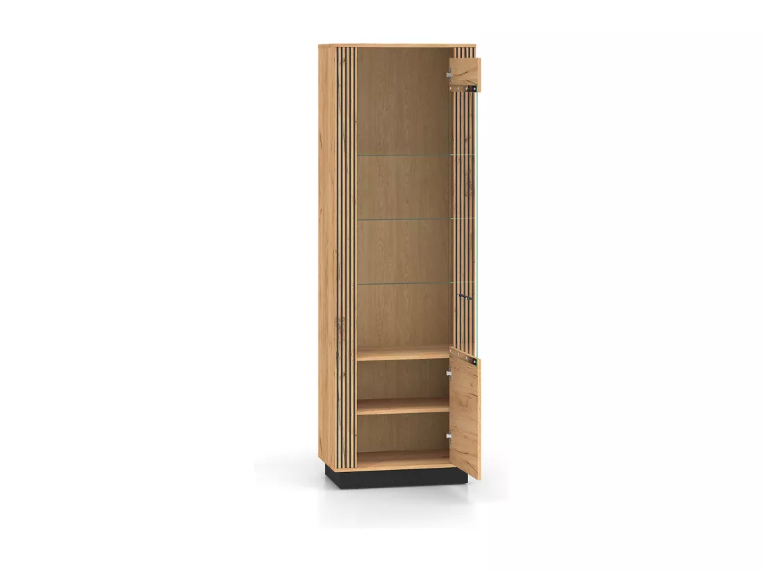 Vitrine 1 porte Solal Bois et Noir