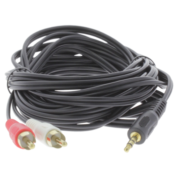 Q-Link tulp kabel 1STE/2RCA male-male 5 meter rood/wit