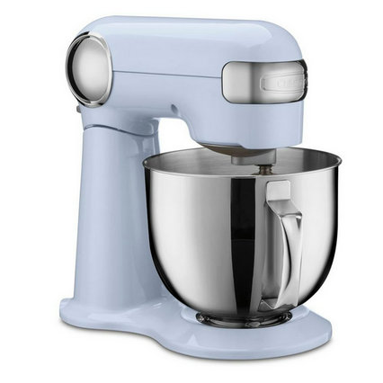 Batedeira de pedestal Precision Master de 5,5 qt (5,2 litros) com 12 velocidades na cor azul ártico e acessórios.