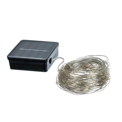 15m LED Girlang - Solcell