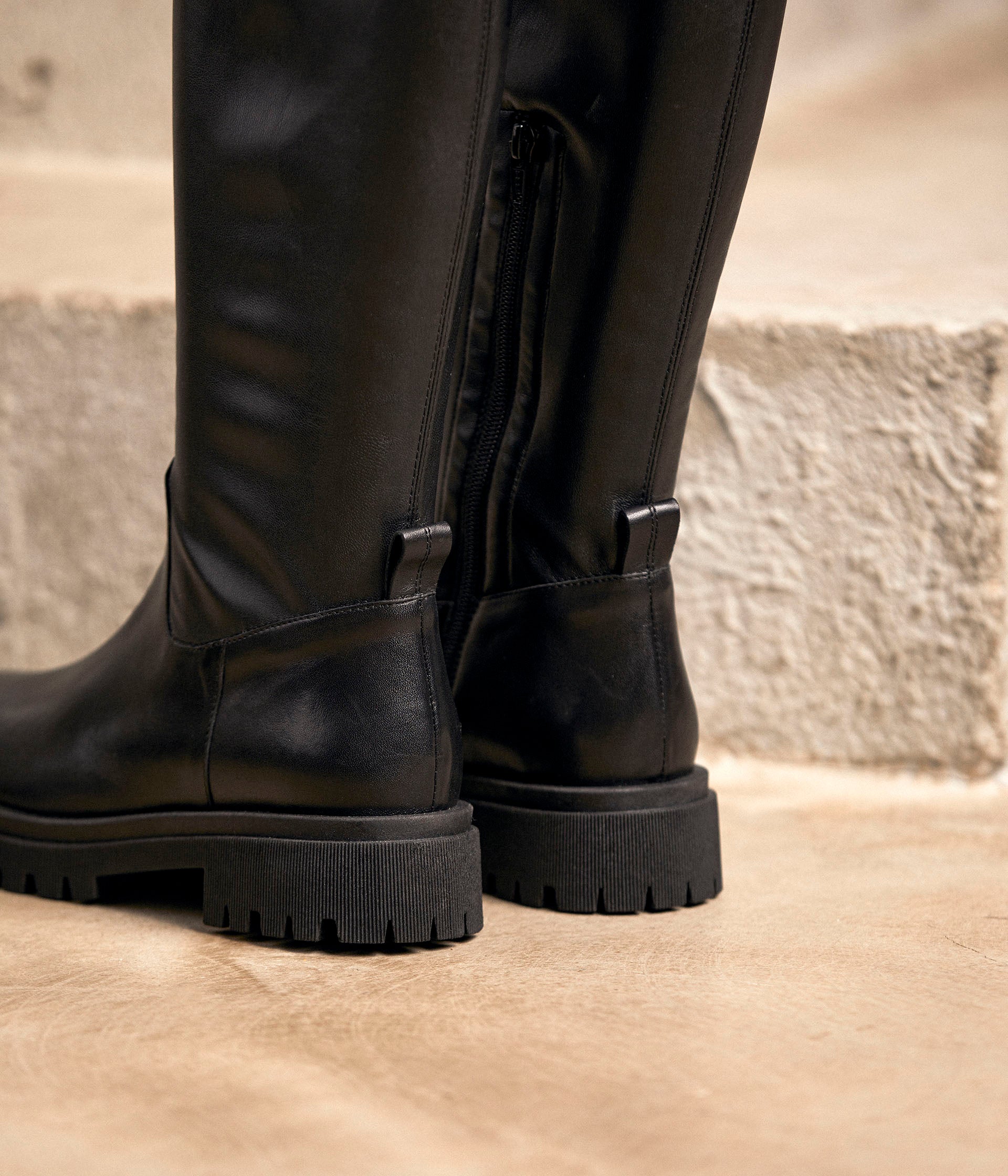 Bottes cuir noir Ysalis