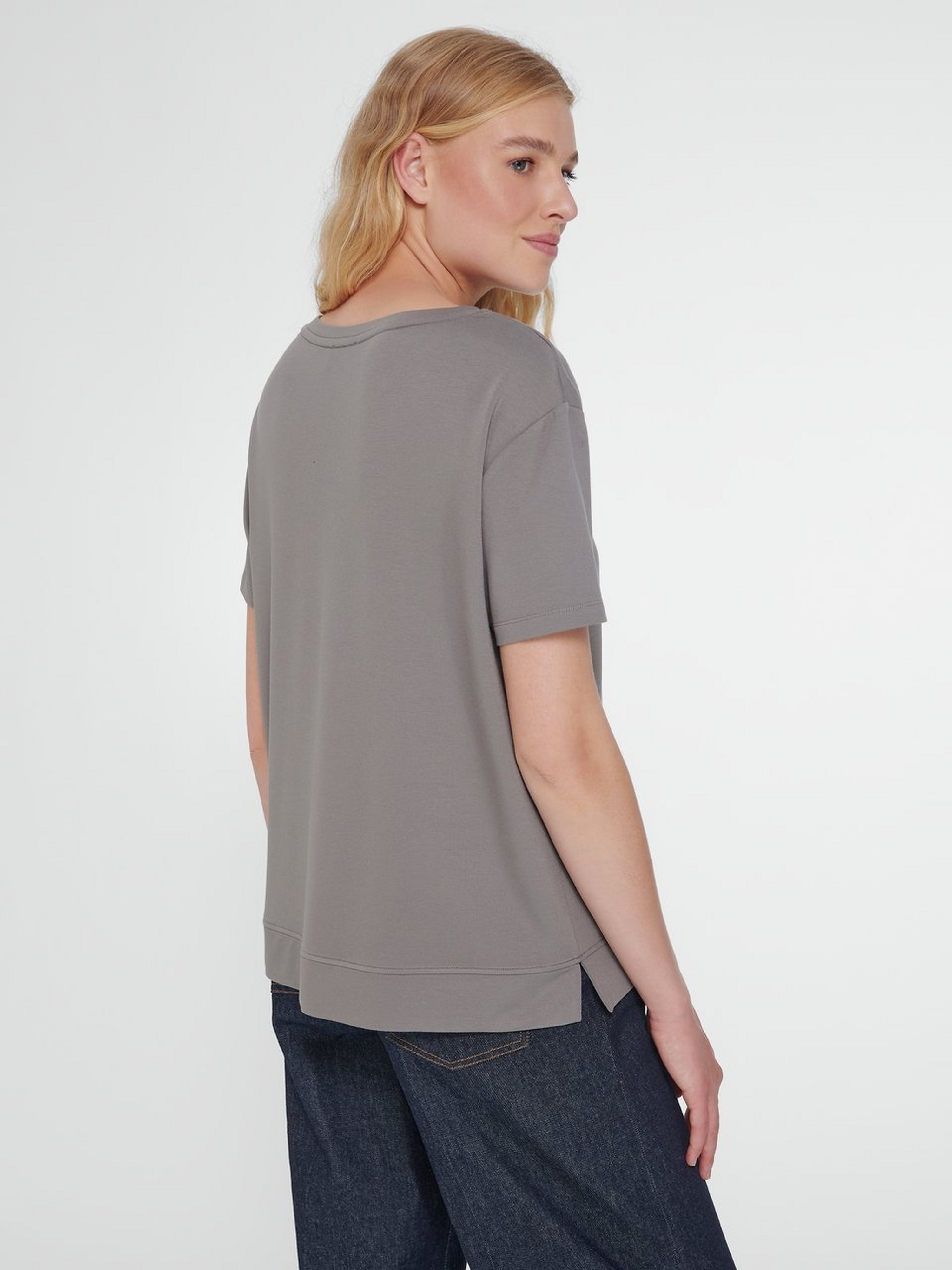 Rundhals-Shirt mit 1/2-Arm