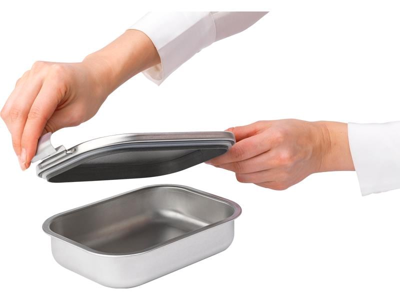 Brabantia Lunchbox Make & Take 1.1 l, Silber Znünibox