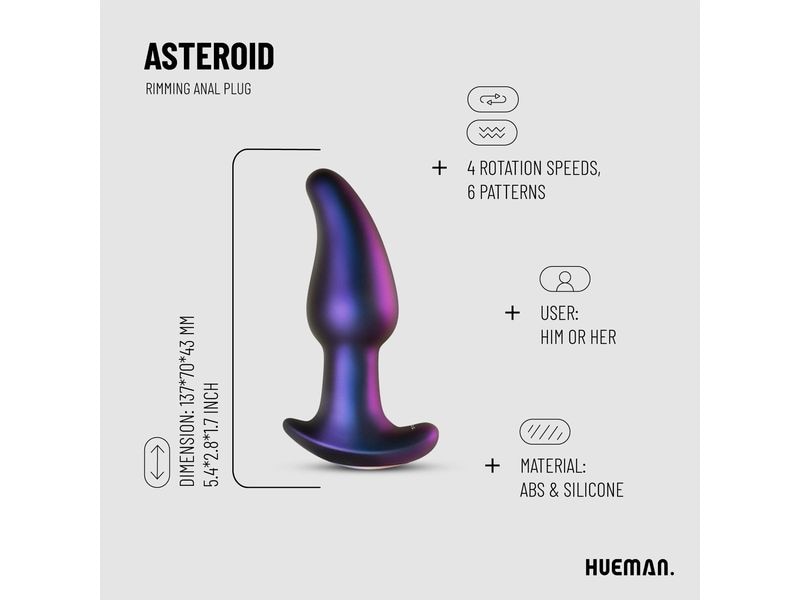 Hueman Asteroid Rimming Analplug Lila Sexspielzeug für die anale Stimulation