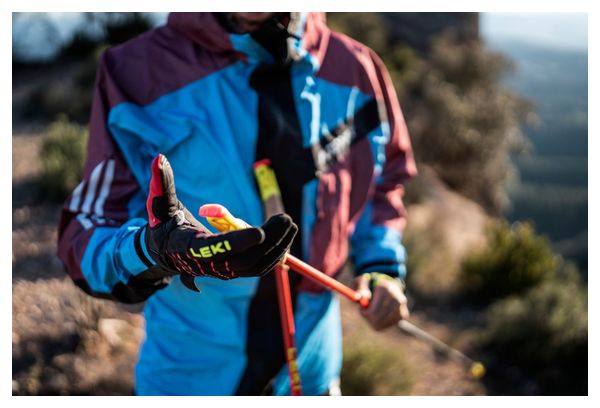Gants de Trail Leki Ultra Trail Storm Shark Noir/Rouge