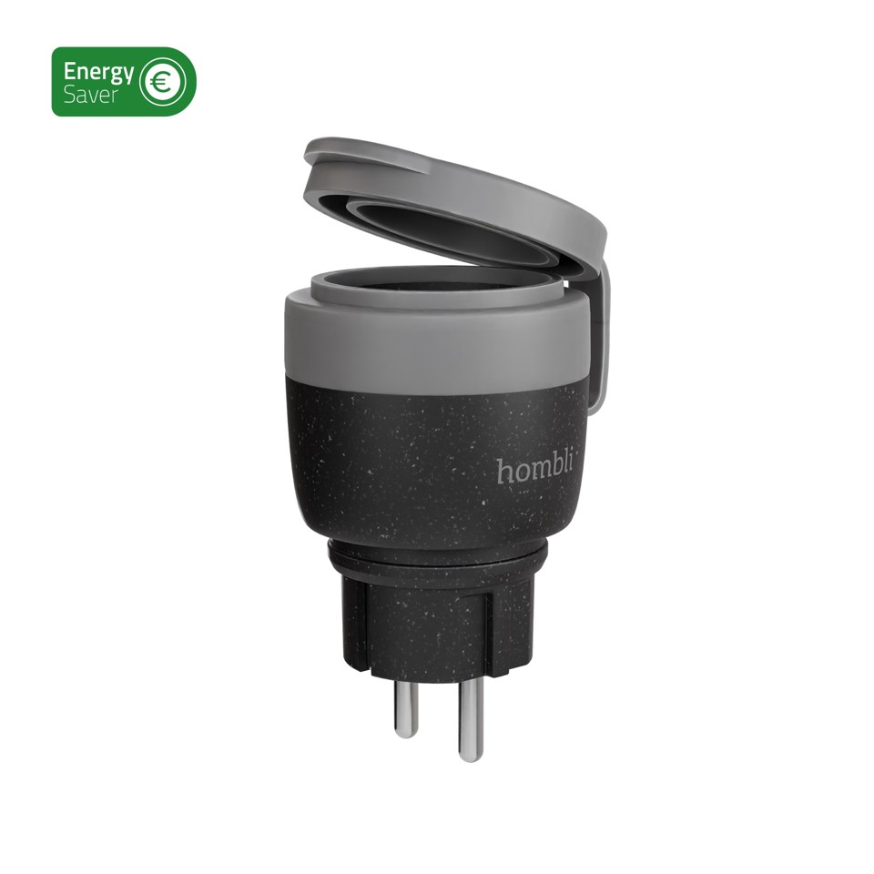 Hombli - Smart Outdoor Stikkontakt EU V2, Sort