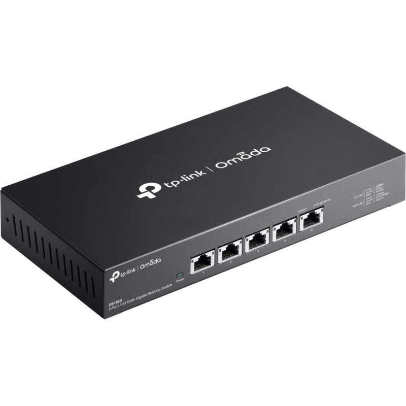 TP-Link Omada DS105X commutateur réseau Non-géré 10G Ethernet (100/1000/10000) Noir
