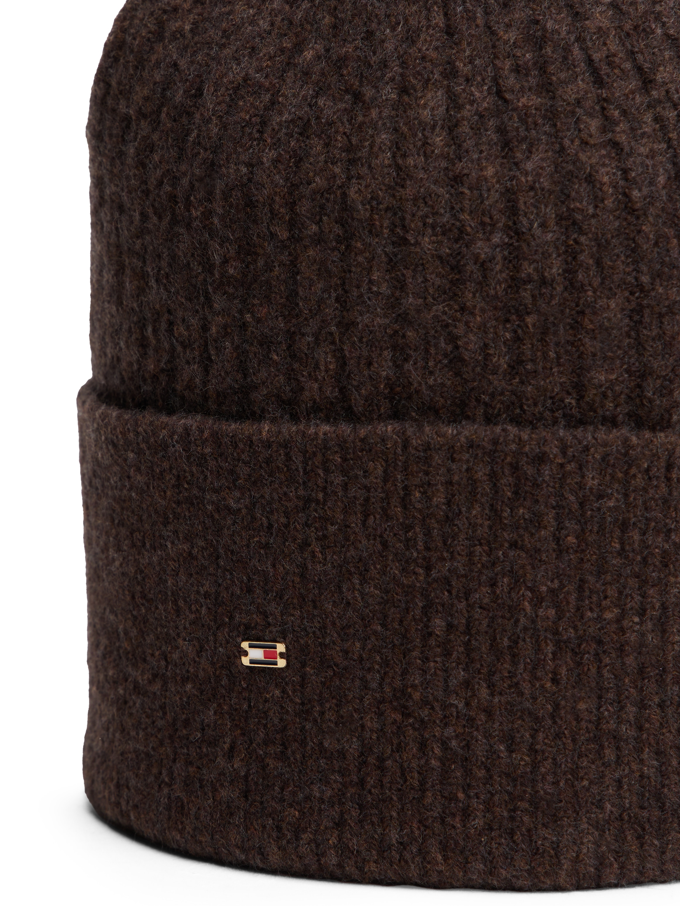 Tommy Hilfiger Beanie »TH CABLE ENAMEL FLAG BEANIE«, Regular fit