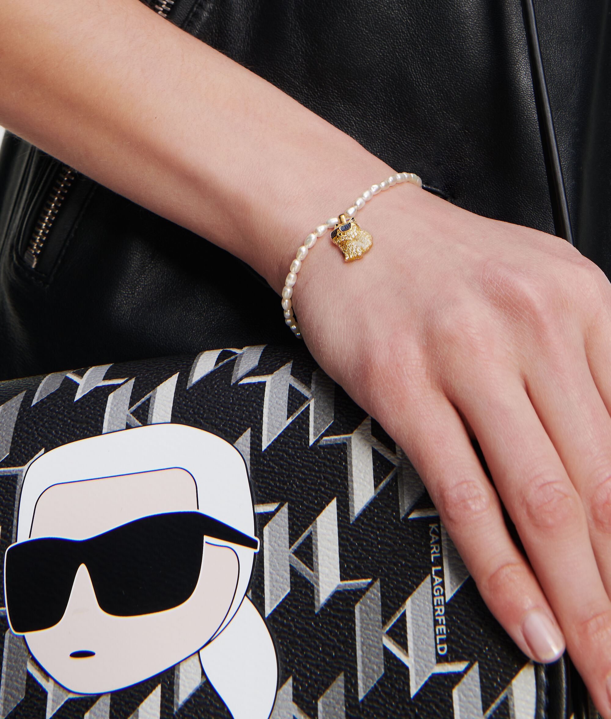 BRACELET À BRELOQUE SERTIE DE PAVÉS ET PERLE K/IKONIK CHOUPETTE