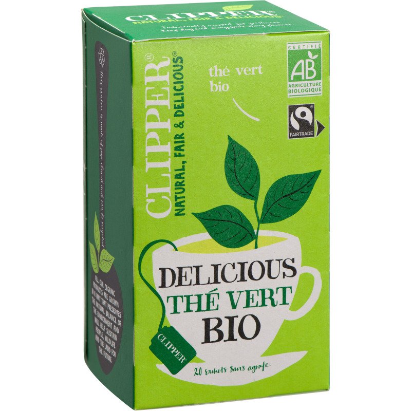Thé vert bio Delicious Clipper - Boîte de 20 sachets