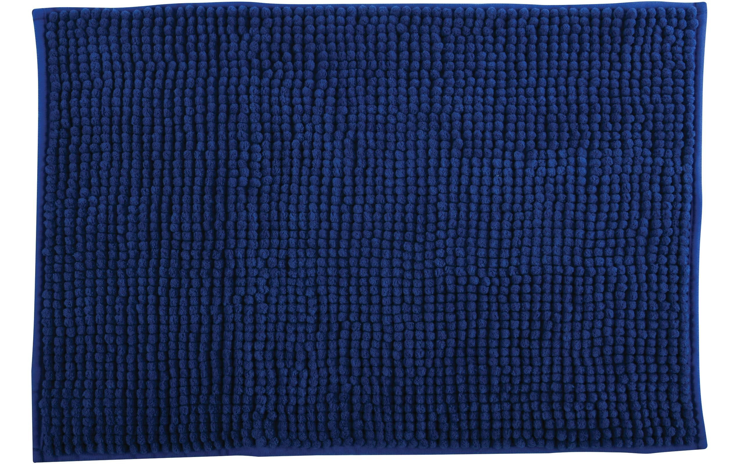 Badteppich Chenille 40 x 60 cm, DunkelblauBadematte mit rutschfester Unterseite