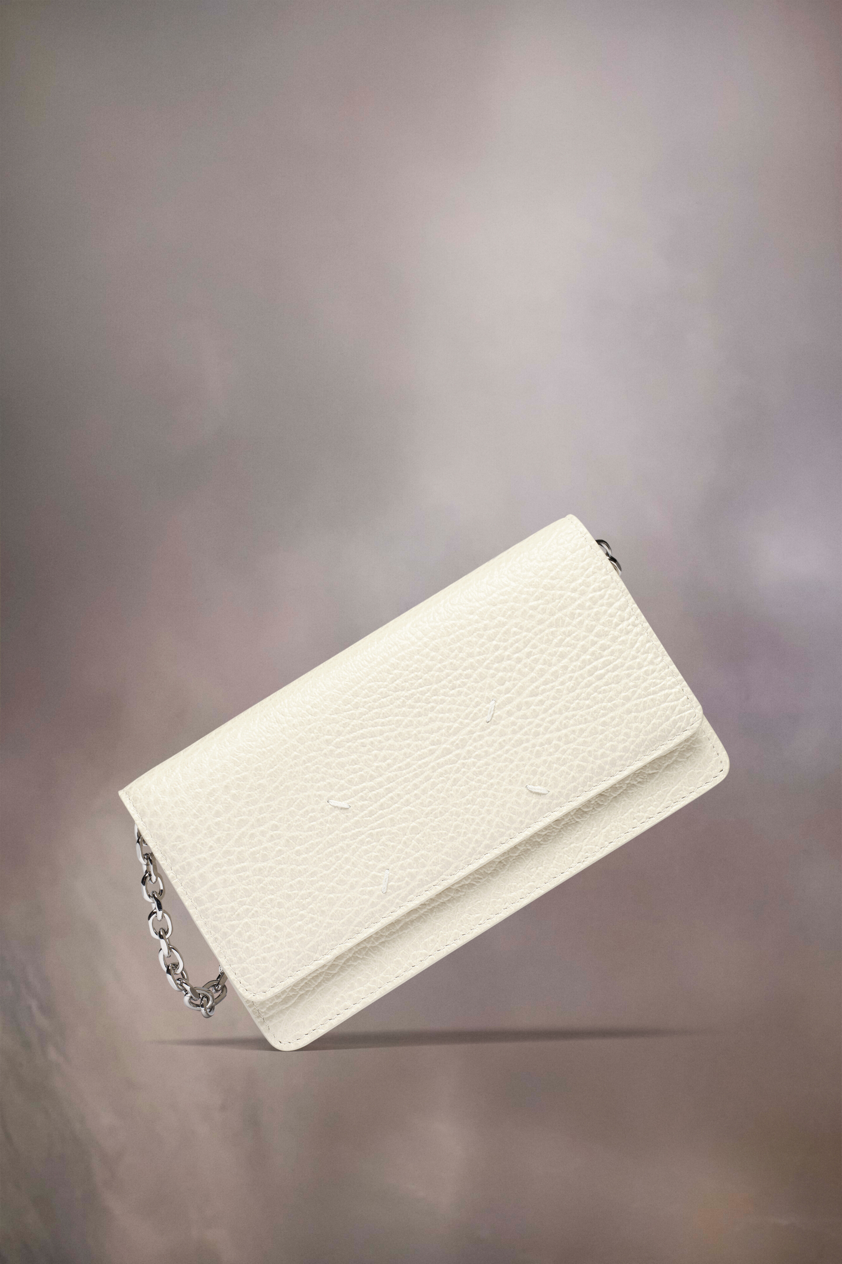 Portefeuille chaîne Four stitches | femme Gris clair