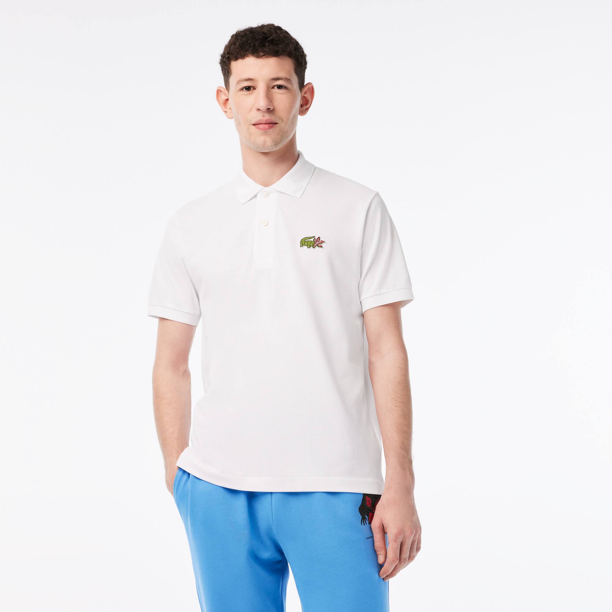 Herren LACOSTE x Netflix Poloshirt aus Bio-Baumwolle Kurze Ärmel - Weiss - Lacoste - Herren