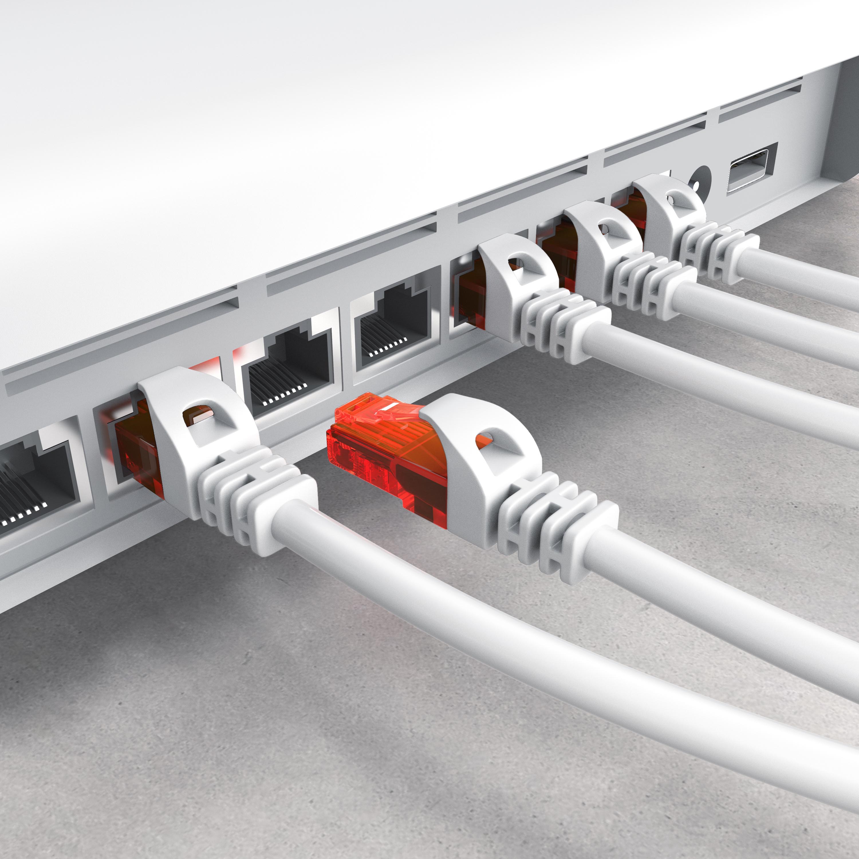 CSL 20x Cat 6 Gigabit Ethernet LAN Kabel - mehrfach geschirmt - UTP Gigabit - 1000 Mbit/s - Patchkabel - Netzwerkkabel - 0,5m