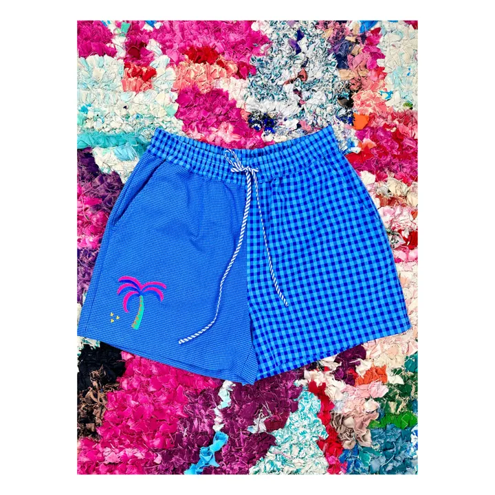 Susanna Blu Short Newport Palmier | Bleu électrique