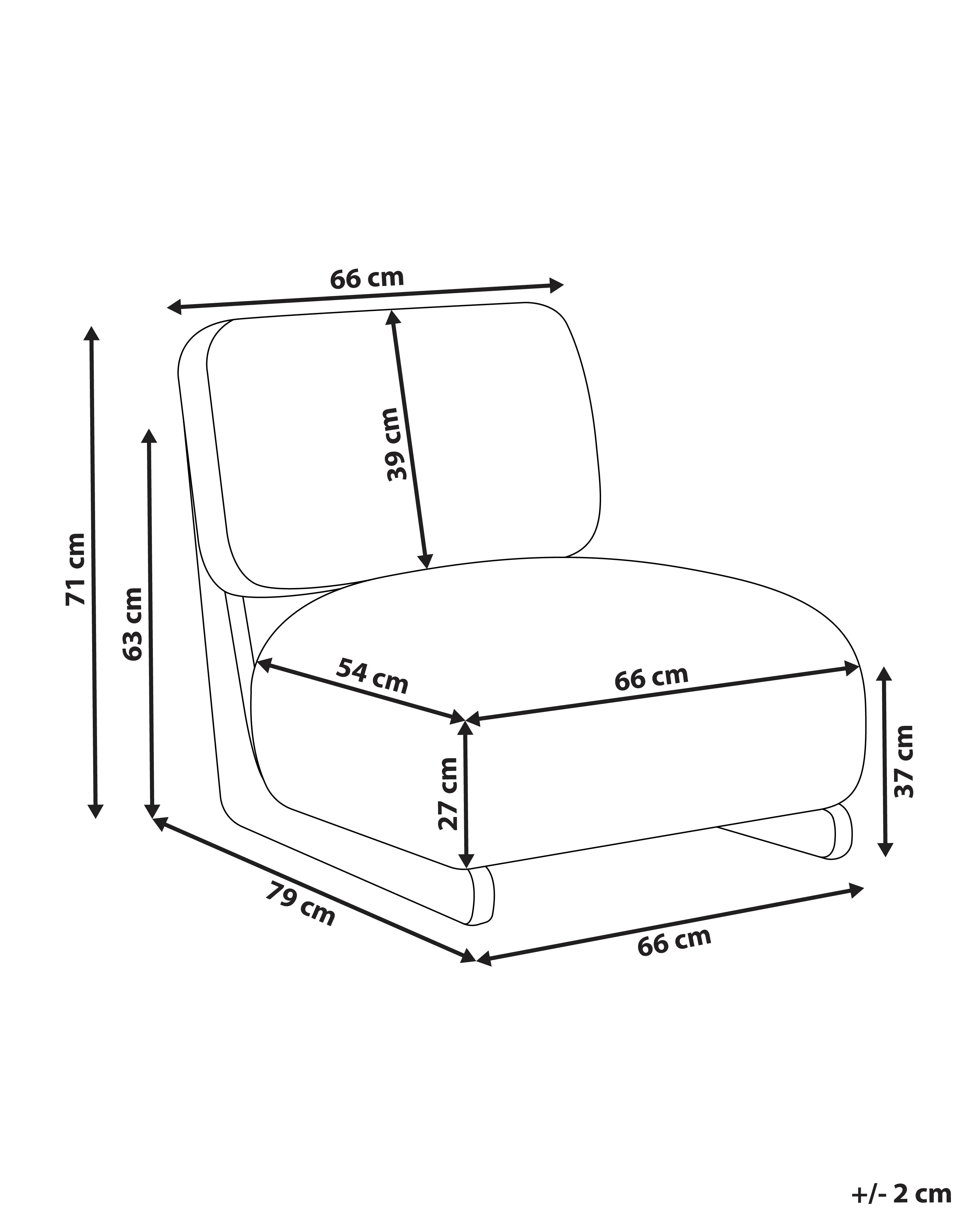Fauteuil KOKKOLA Stof Gebroken wit