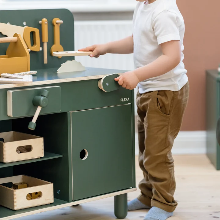 Flexa - Play Werkbank, grün