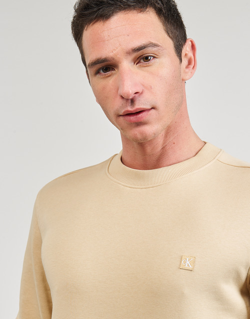 Calvin Klein Jeans - CK EMBRO BADGE CREW NECK - Beige