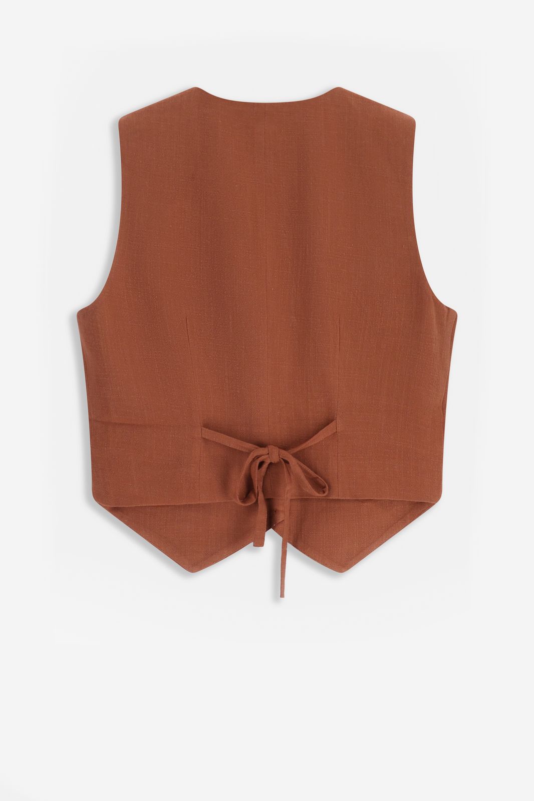 Bruin linnen gilet