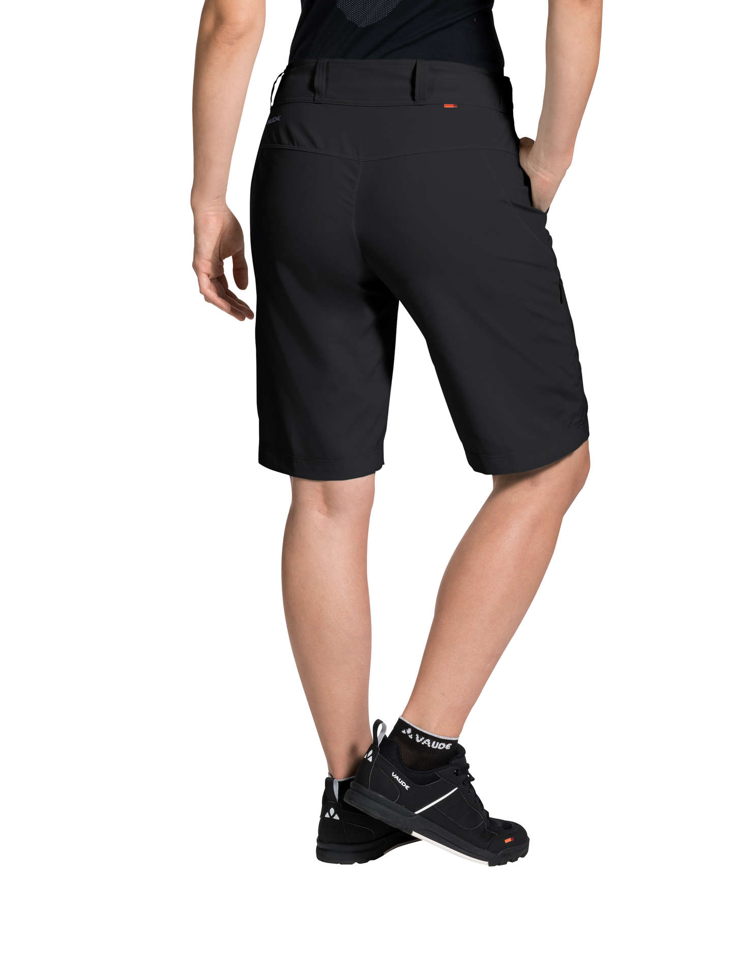 VAUDE Ledro Fietsbroek Kort Met Zeem Zwart Dames