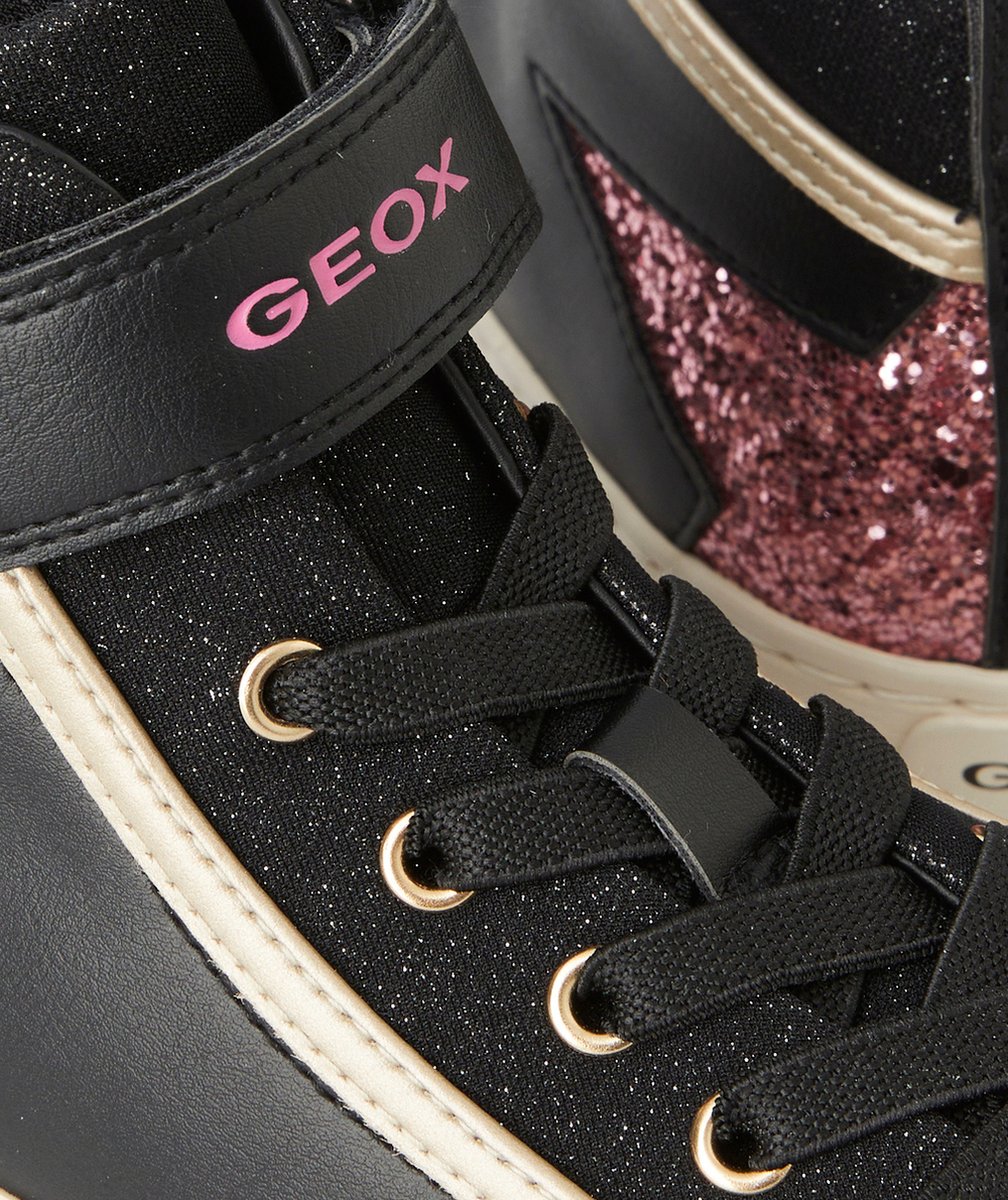 GEOXBASKETS KALISPERA FILLE NOIR ET ROSE