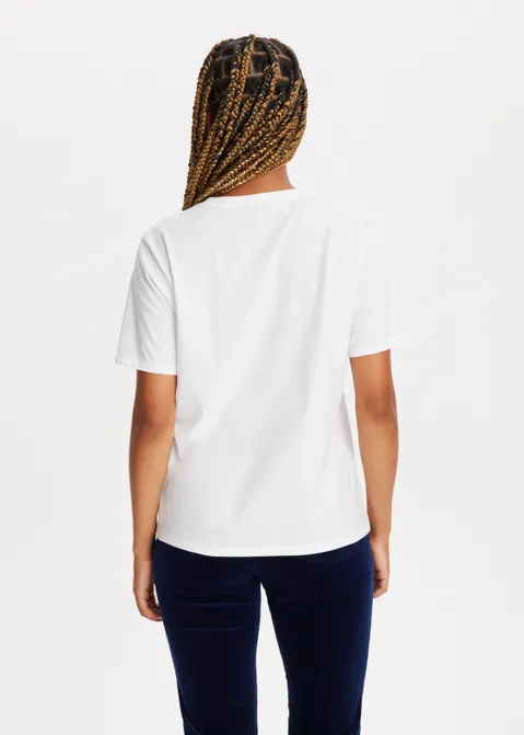 T-shirt met logo wit (WIT)