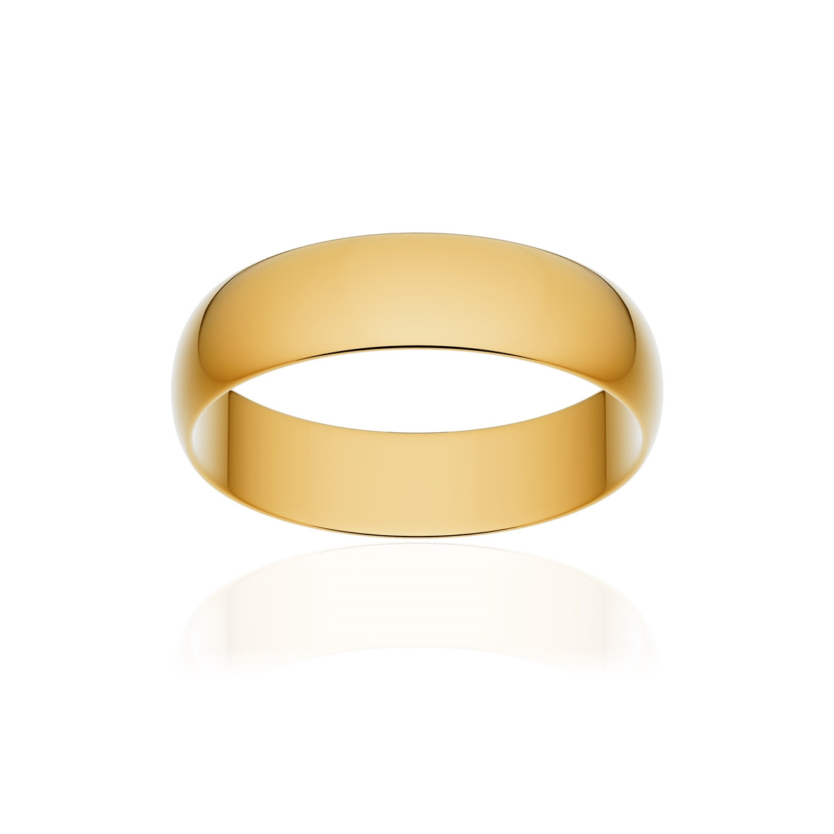 Alliance or 375 jaune poli ruban 5mm