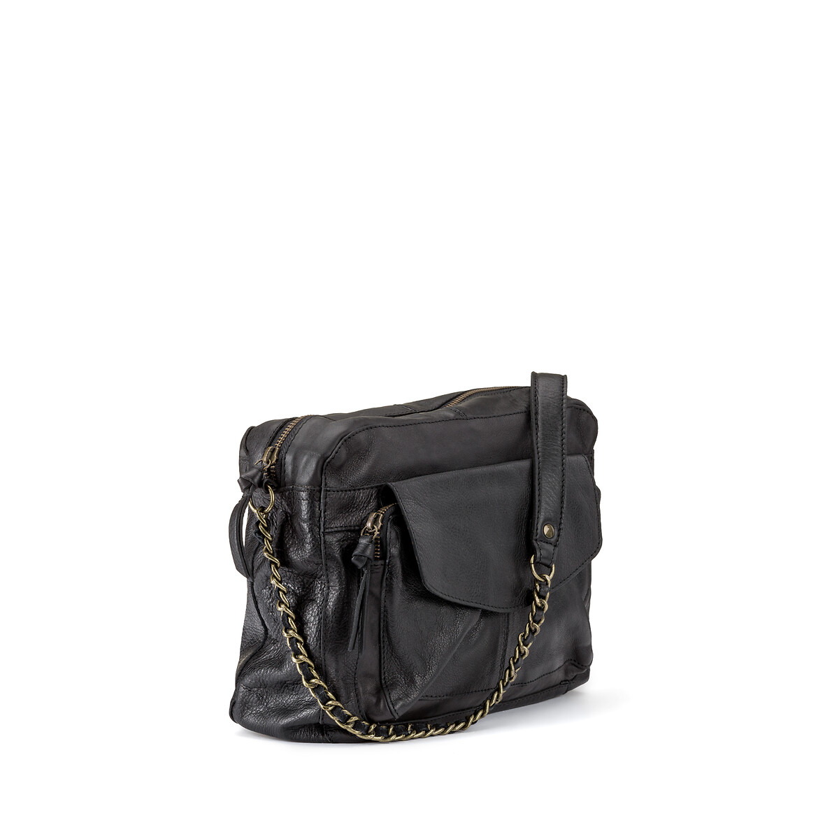 PEÇAS<br>Bolsa grande de couro Naina