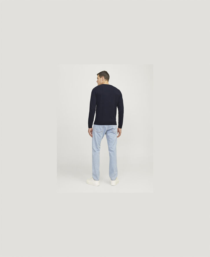 JJ-REBEL JREBCALLUM KNIT CREW NECK NOOS Blå