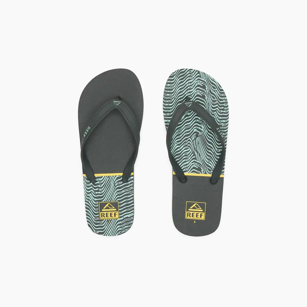 Kids Switchfoot Print Black Yellow Swell