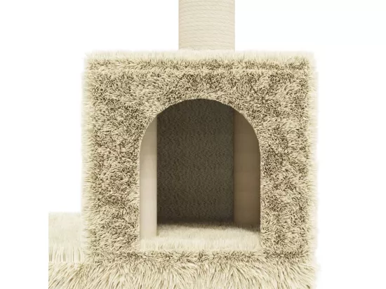 Arbre à chat avec griffoirs en sisal Crème 188 cm
