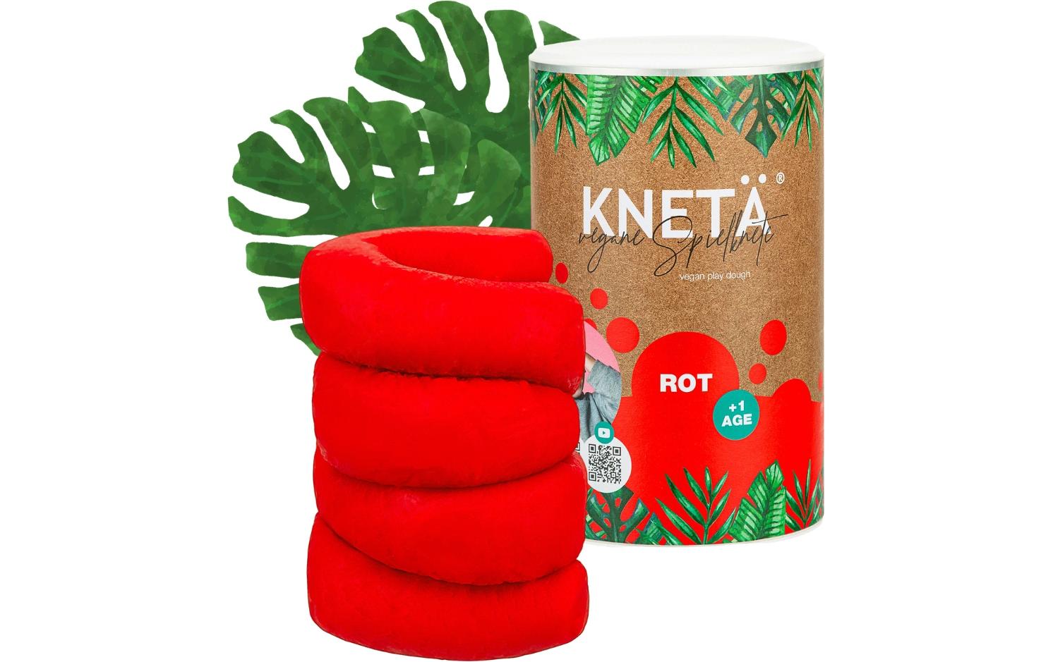 Knetmasse XXL Papierdose 1 kg RotVegane Knete in einer Dose
