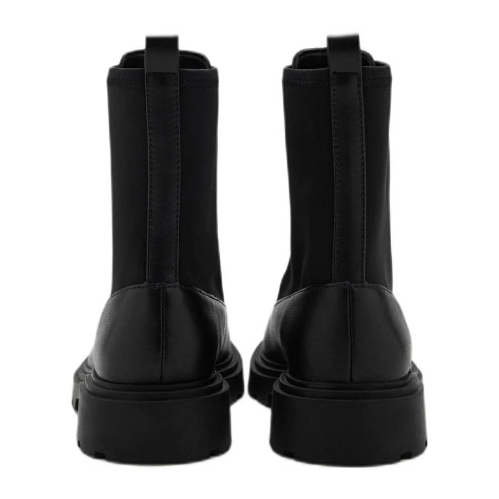 Mango Kids chunky leren enkelboots zwart