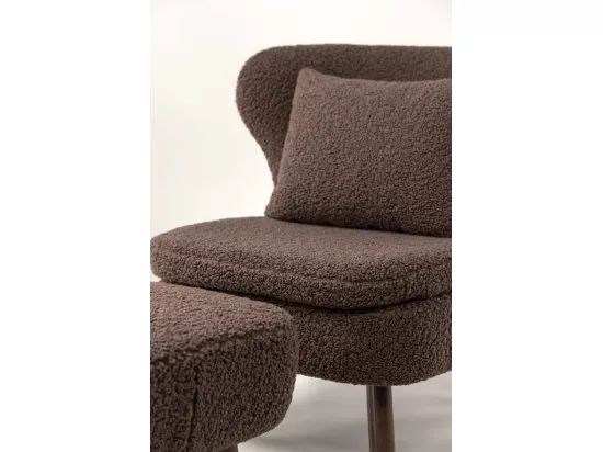 Fauteuil & Pouf Bouclette 