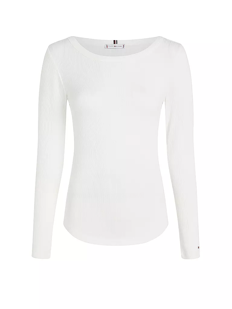 TOMMY HILFIGER Langarmshirt weiss