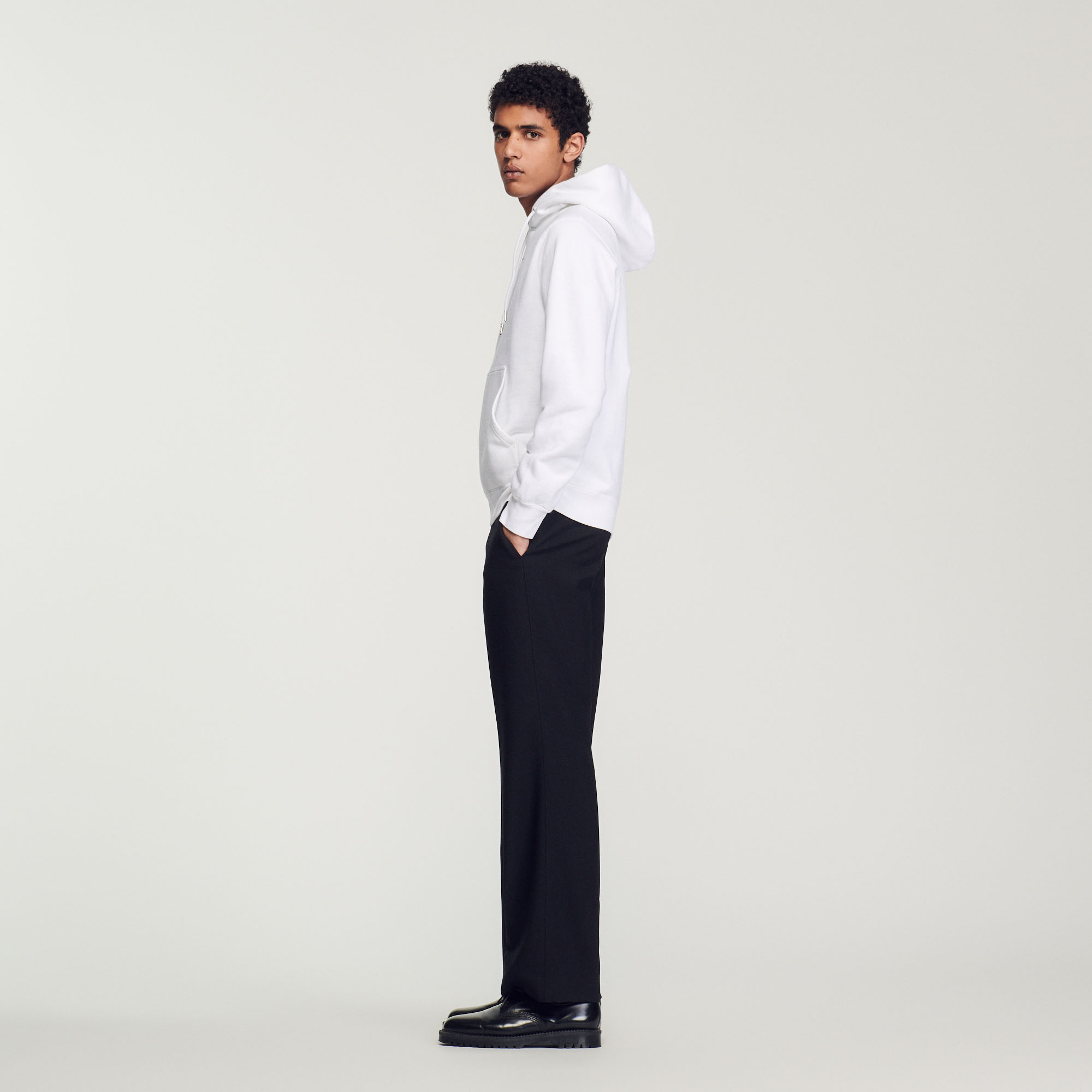 Hoodie Homme brode en coton biologique