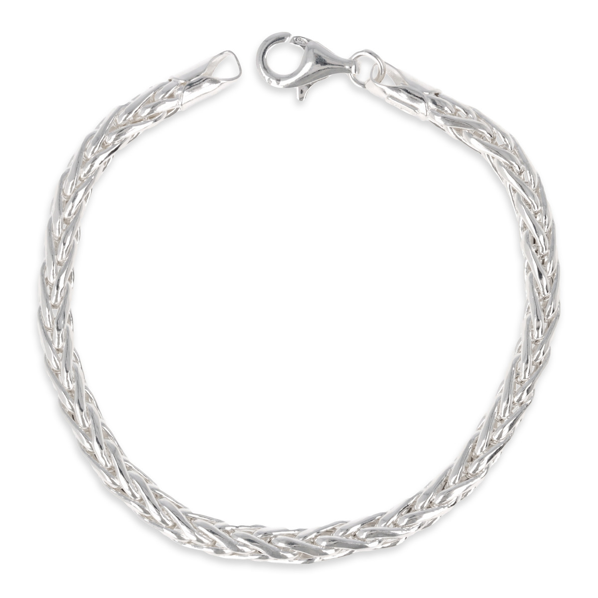 Bracelet argent rhodié palmier 19cm