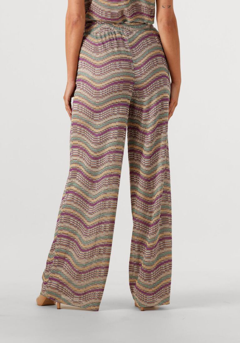 multi summum wijde broek wide leg pant multicolour sparkly wave