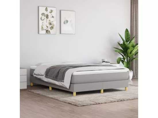 Sommier à lattes de lit Gris clair 140x190 cm Tissu