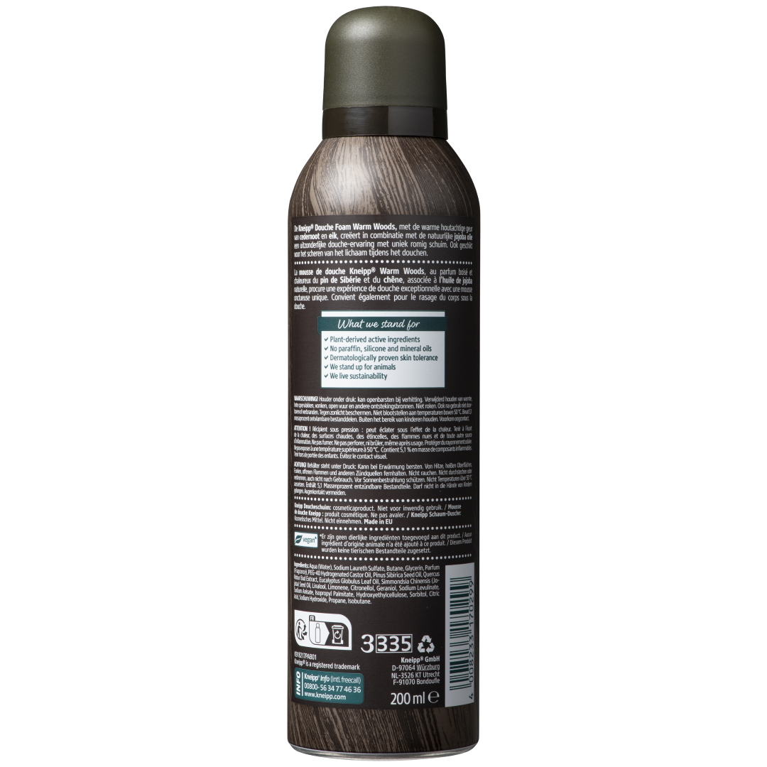 Kneipp Men warm woods douche foam cedernoot (200 ml)
