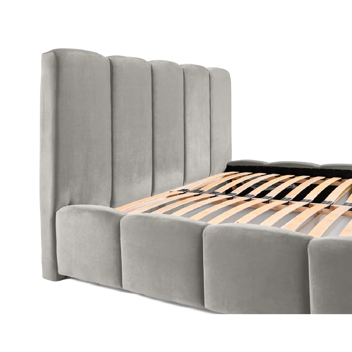 BestMobilier Torreon Lit Coffre 160x200 - Gris clair