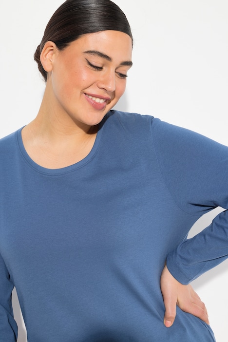 Shirt, Slim, Rundhalsausschnitt, Langarm