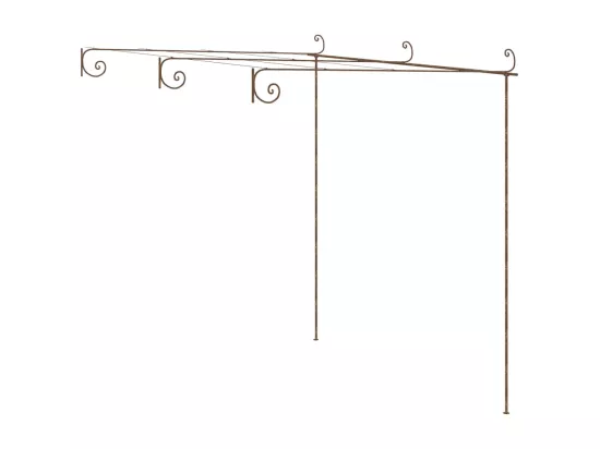 Pergola de jardin Marron antique 3x3x2,5 m Fer