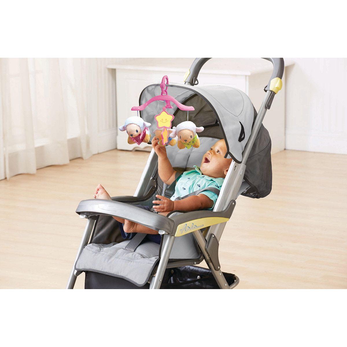 Mobile Lumi compte-moutons rose