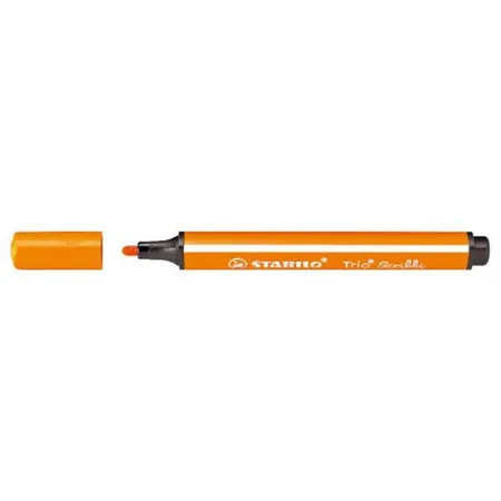 Gefederter Dreikant-Filzstift - STABILO Trio Scribbi - Einzelstift - orange