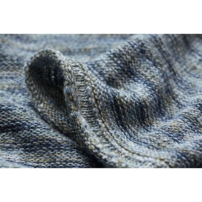 Herrenpullover Leinen, Grün-Blau