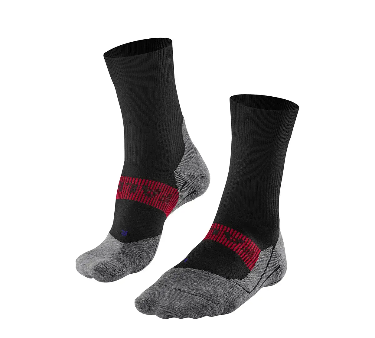 Falke RU4 Endurance Cool Hardloopsokken Zwart/Grijs Heren