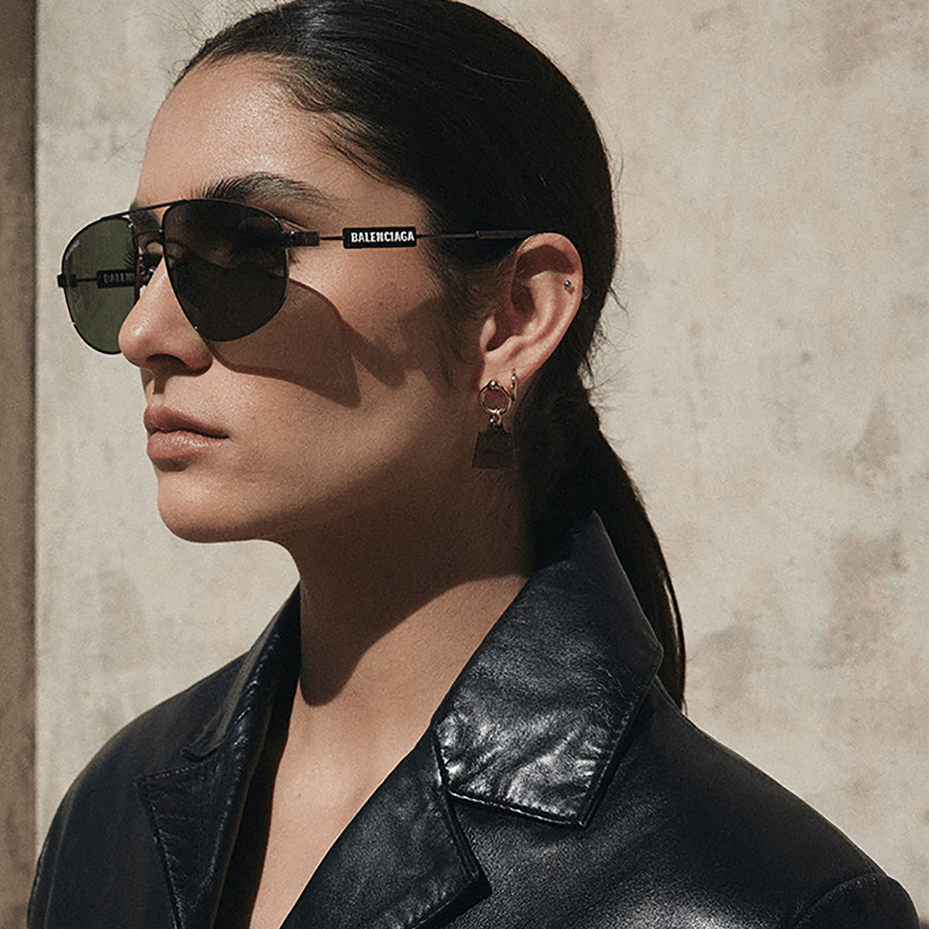 Balenciaga Lunettes de soleil Métal noires - Neuf avec étiquette