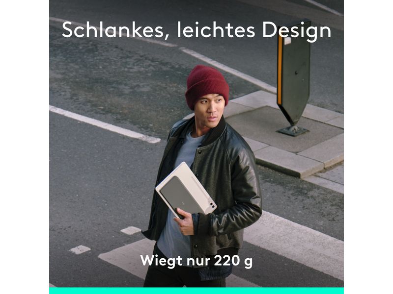Logitech Tastatur Keys-To-Go 2 Graphite Schlanke und kabellose Tastatur für Unterwegs